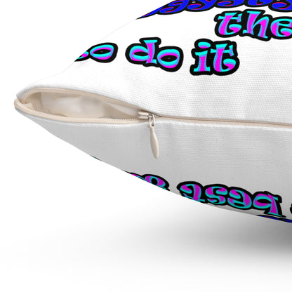 doggystyle - Spun Polyester Square Pillow - (white)
