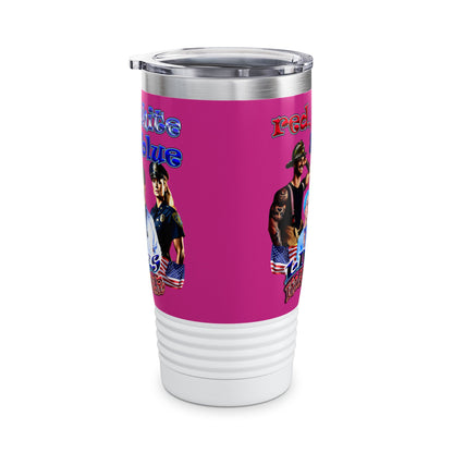 rw&b lives matter - Ringneck Tumbler, 20oz (pink)