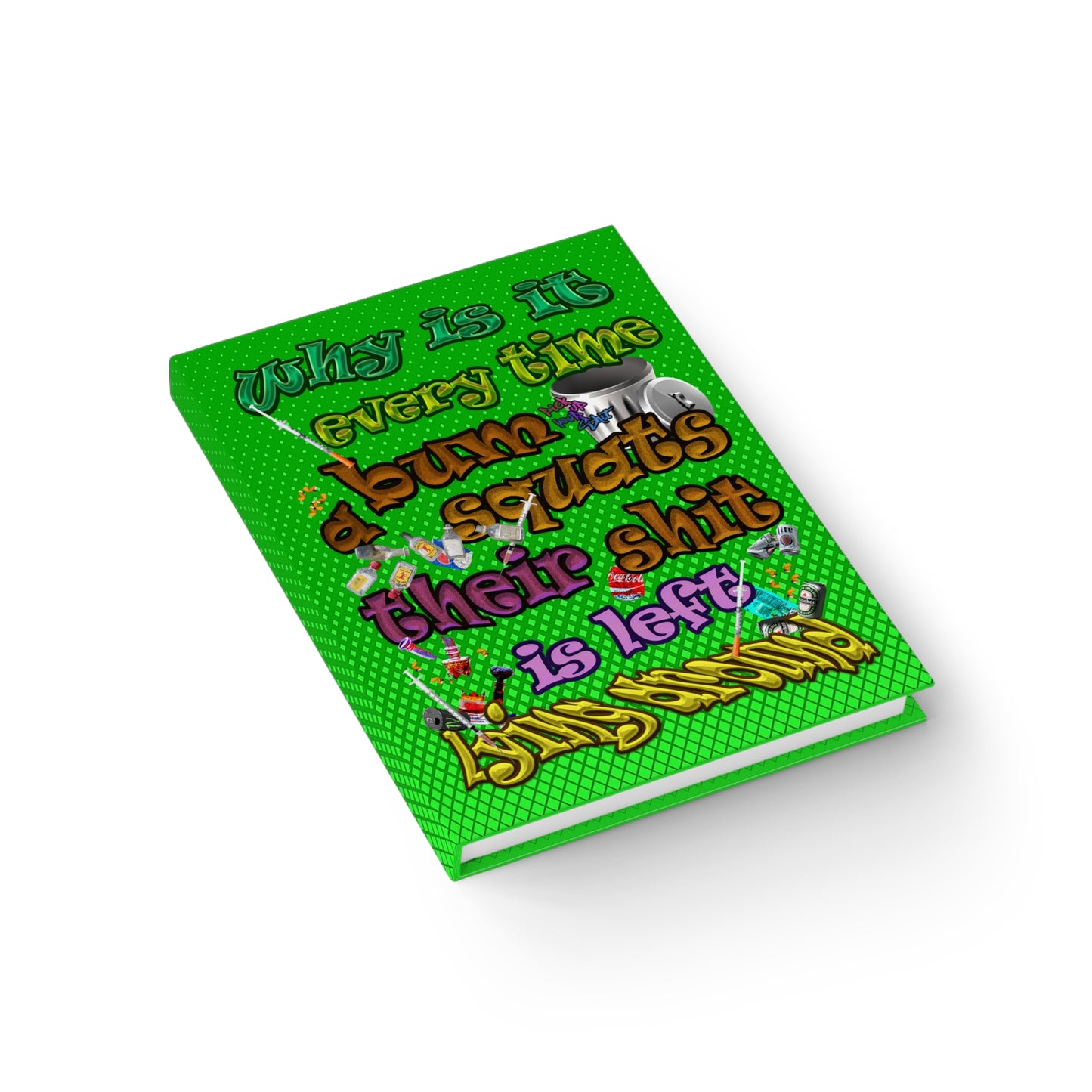 the bum's shit - journal-lined (logo green)