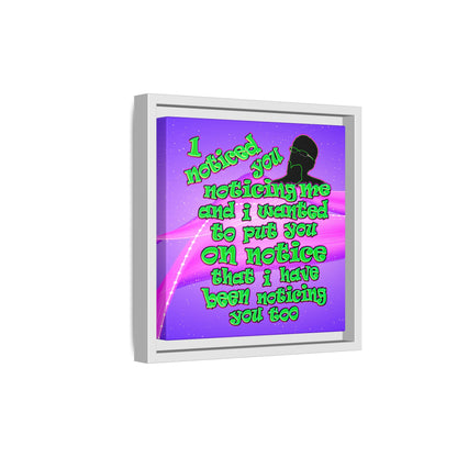 noticed you noticing - framed canvas art (purple-pink wave)