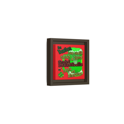 celtics logo - framed canvas art (red)