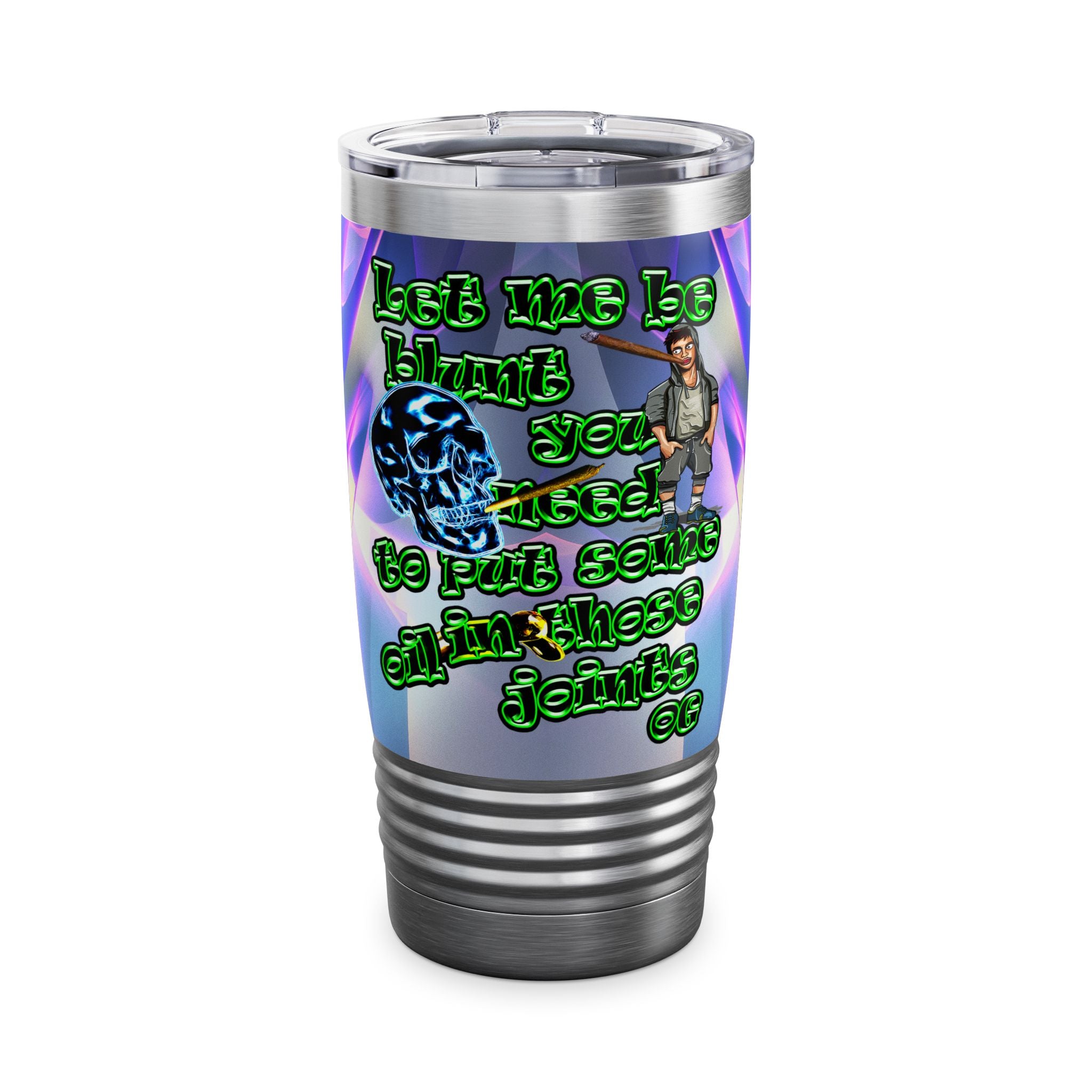 og - Ringneck Tumbler, 20oz (grey-pink wave)