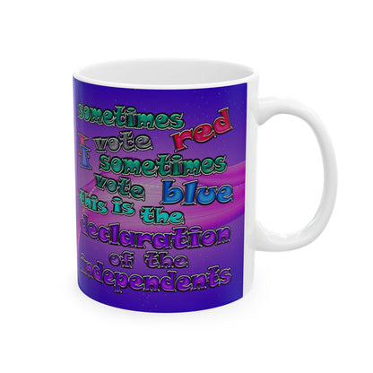 declaration of the independents - White Mug (purple-pink wave)