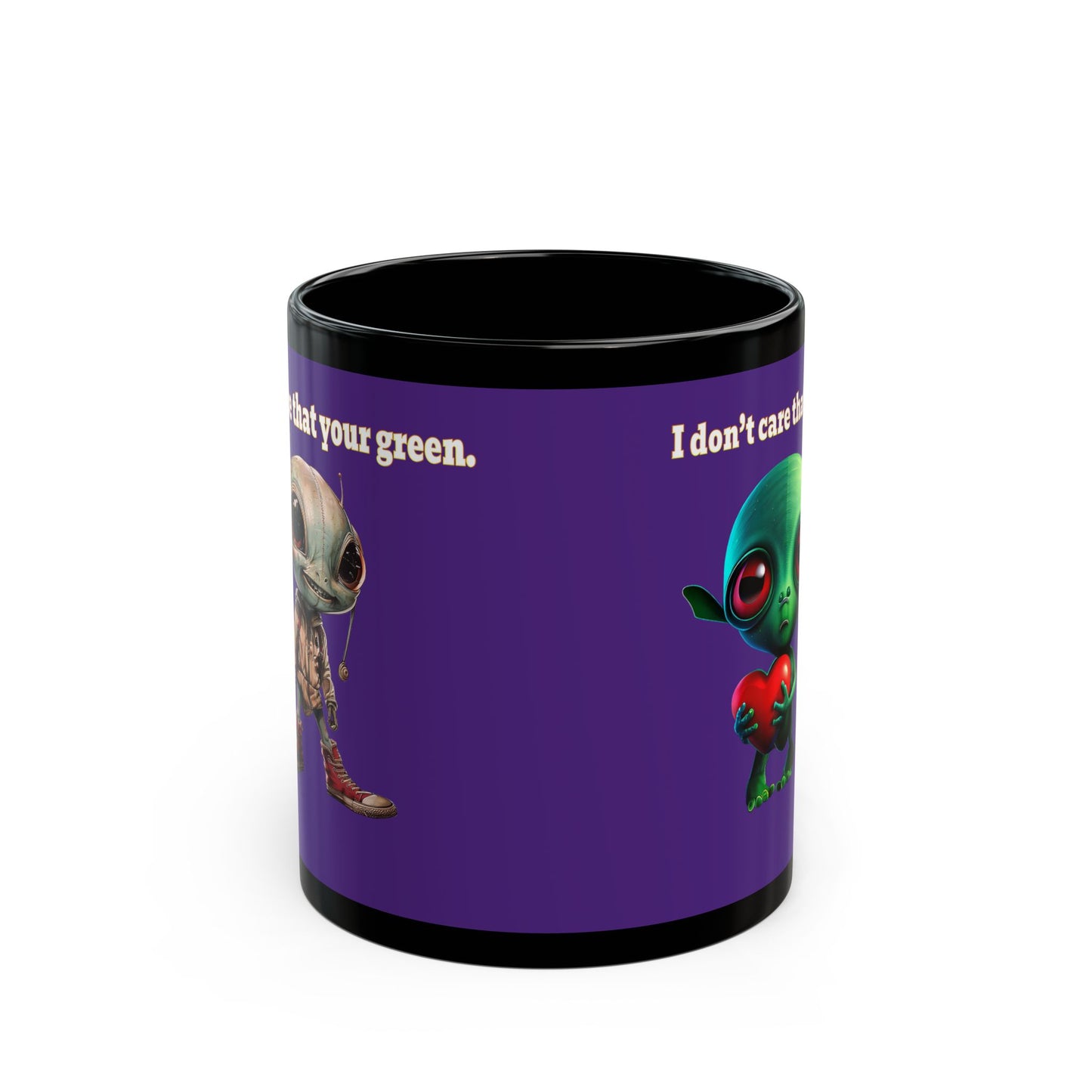 I don't care that your grey - Black Mug (purple)