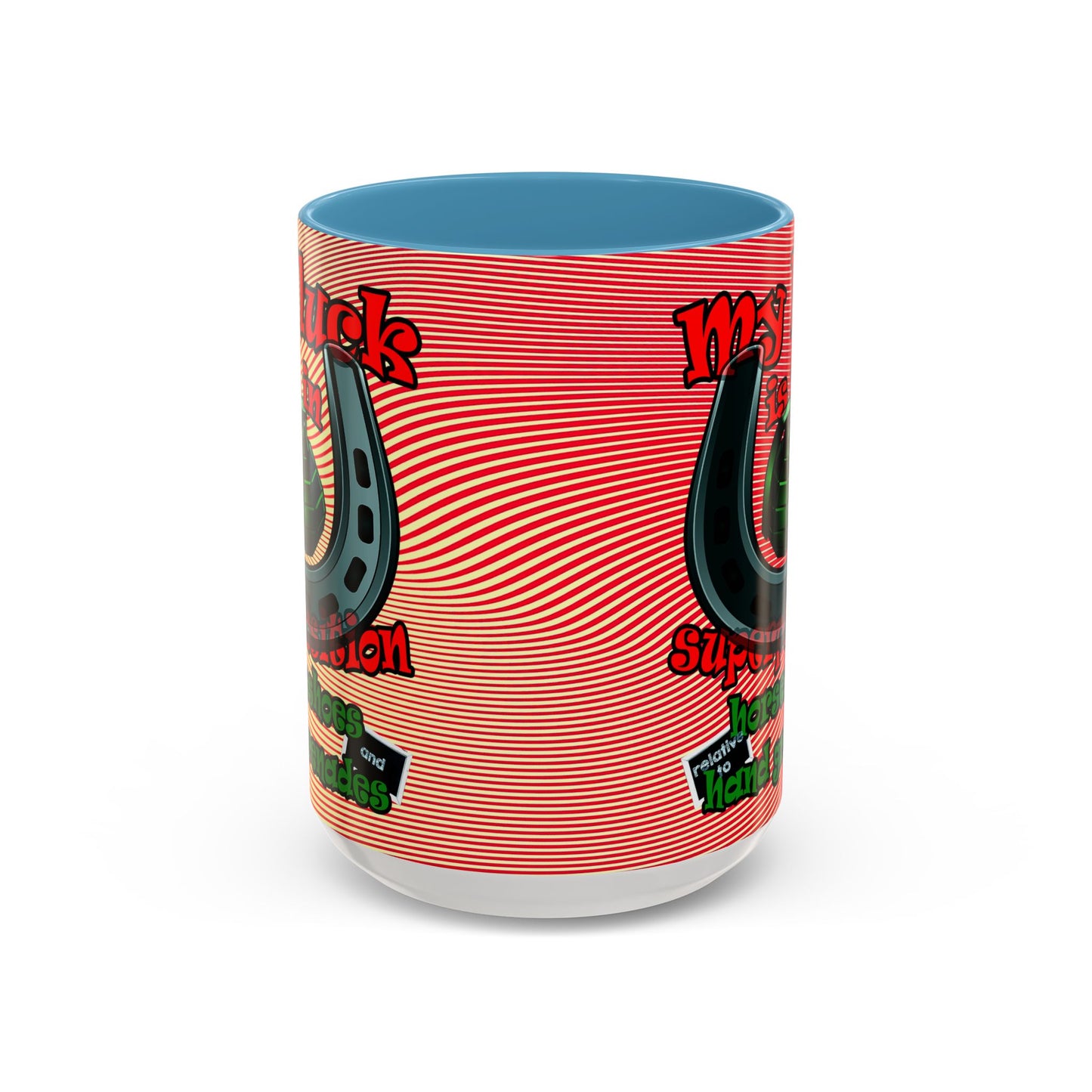 my luck - Accent Mug (yellow-orange wave)