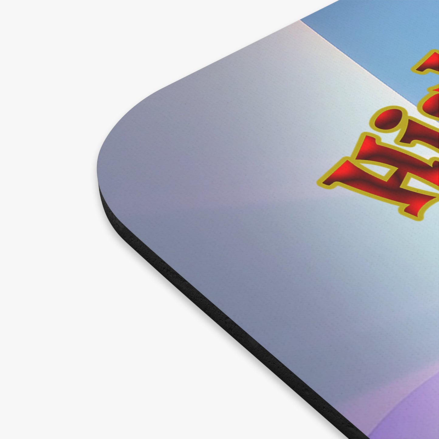 high noon - Mouse Pad (Rectangle) (grey-pink wave)