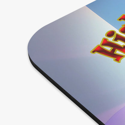 high noon - Mouse Pad (Rectangle) (grey-pink wave)