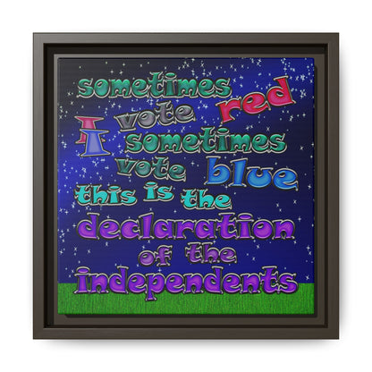 declaration of the independents - framed canvas art ('snoops' background)