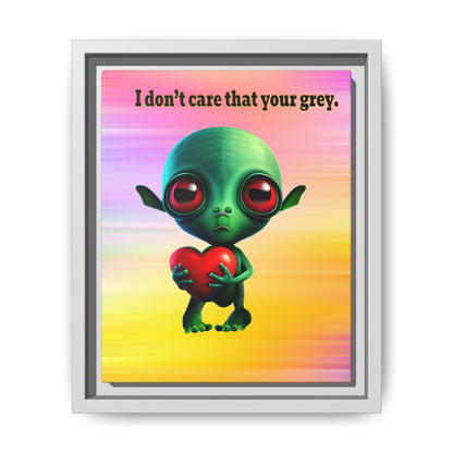 I don't care that your grey - framed canvas art (color blur)