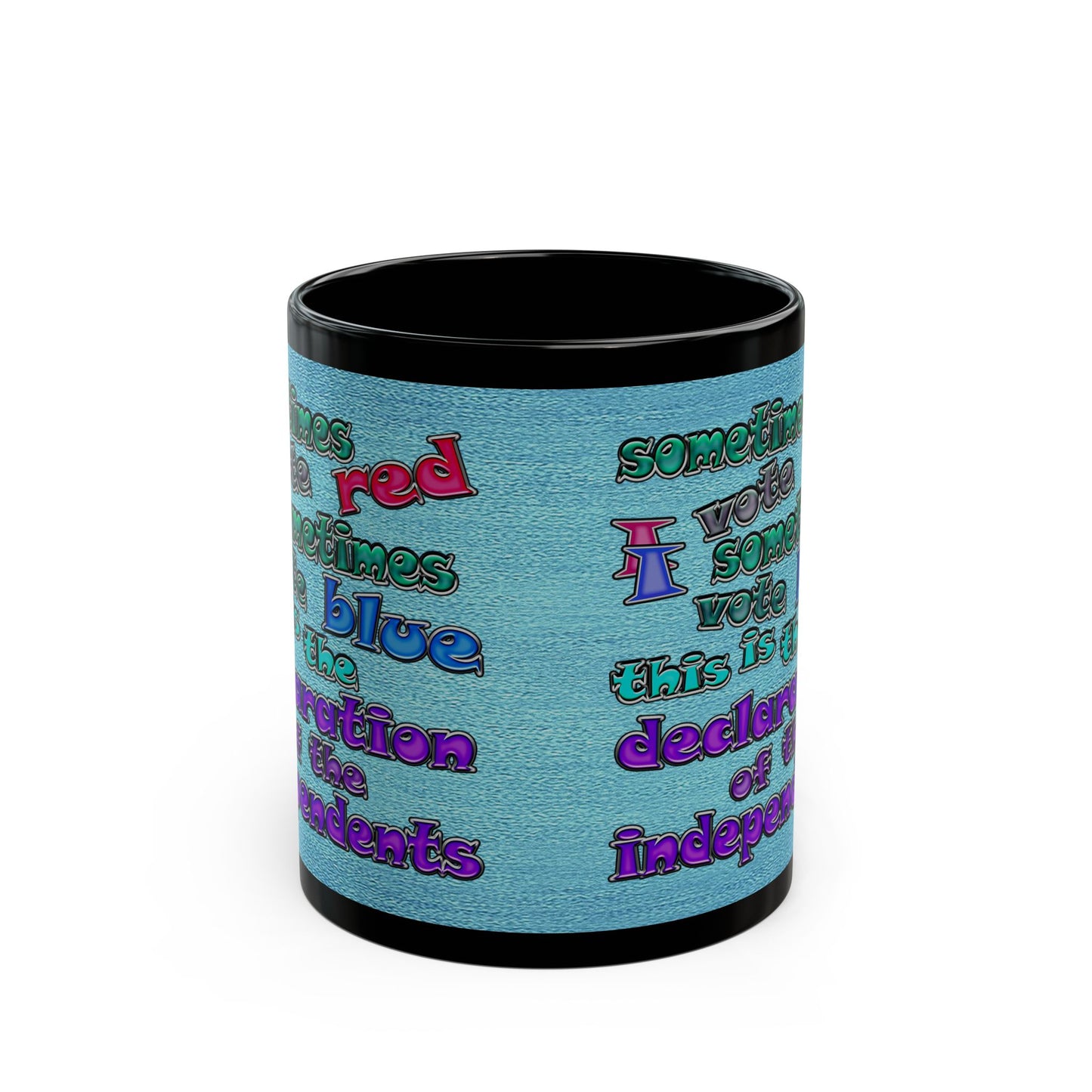 declaration of the independents - Black Mug (faded blue)