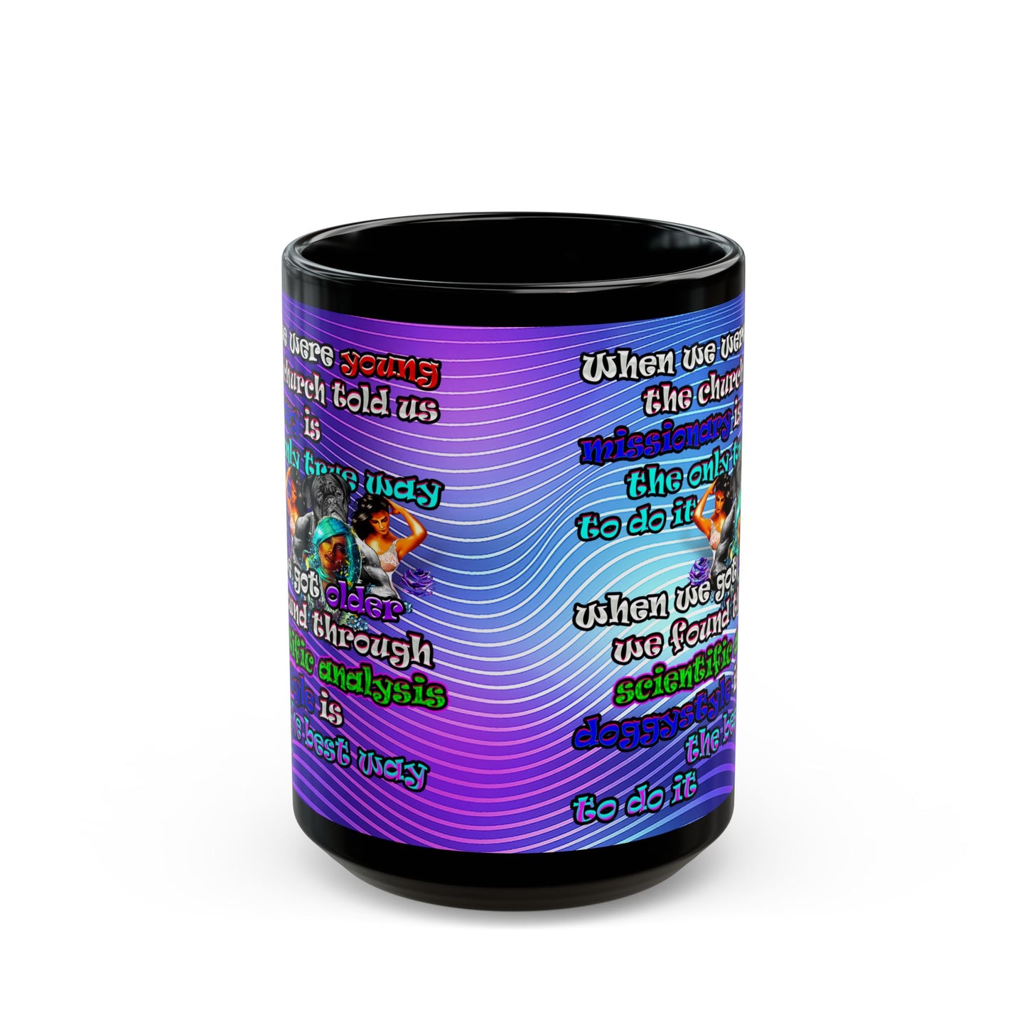 doggystyle - Black Mug (purple wave)