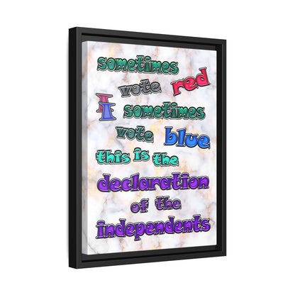 declaration of the independents - framed canvas art (white marble)