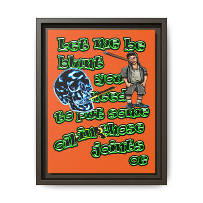 og - framed canvas art (orange)