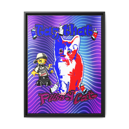 tag that - framed canvas art (purple wave)