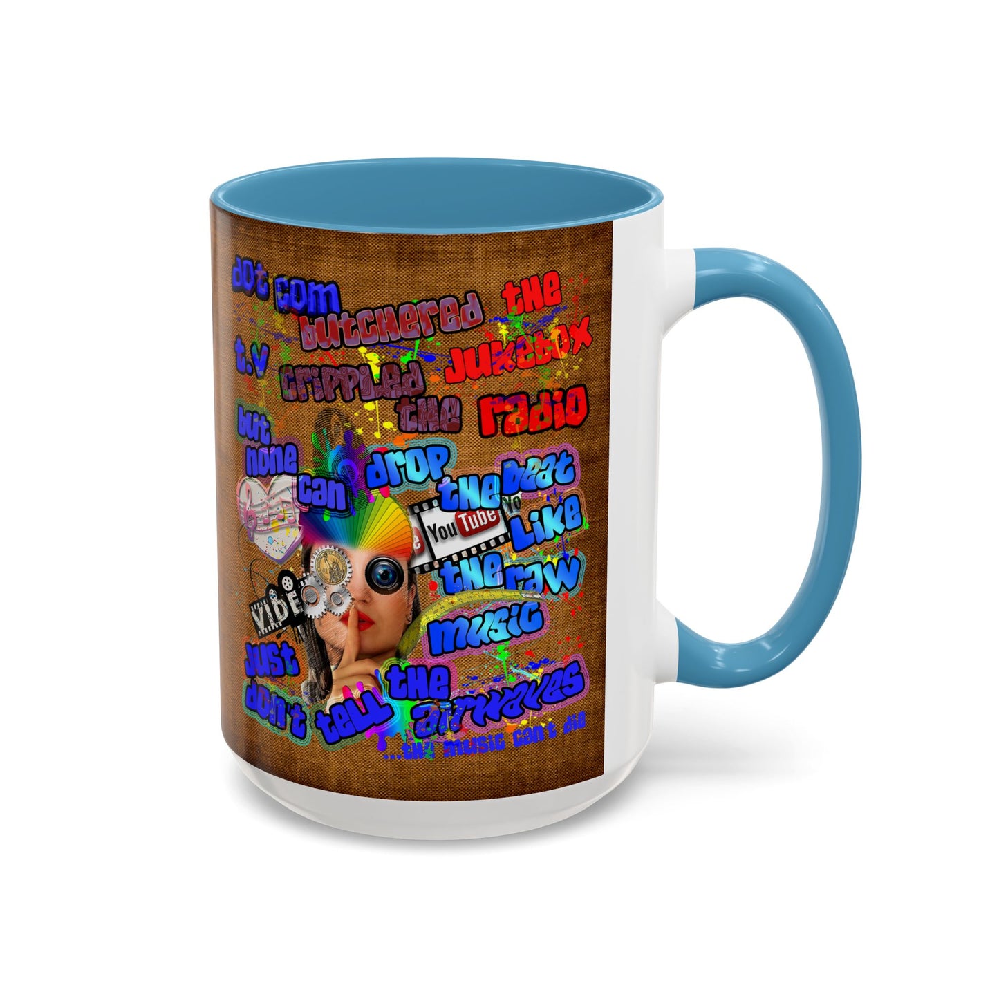 drop the beat - Accent Mug (brown papyrus)