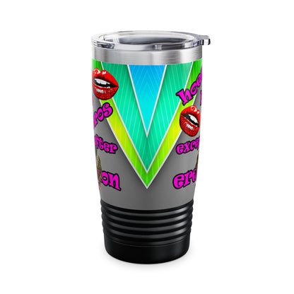 hoes b4 bros - Ringneck Tumbler, 20oz (rainbow split)