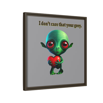 I don't care that your grey - framed canvas art (grey)