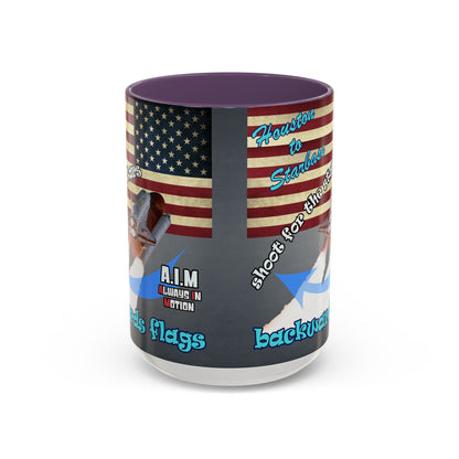 shoot for the stars - Accent Mug (grey-light grey)