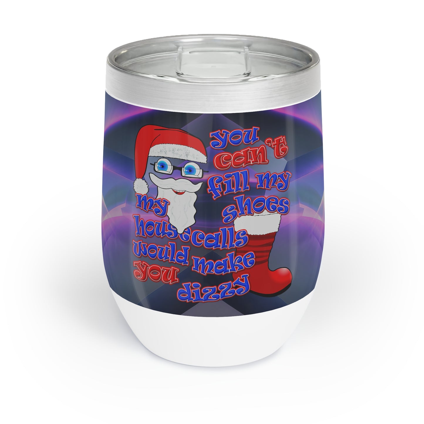 santa's shoes - Chill Wine Tumbler (grey-pink wave)