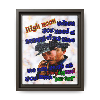 high noon - framed canvas art (white marble)