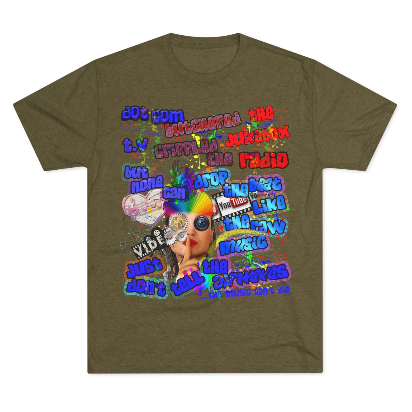 drop the beat - Unisex Tri-Blend Crew Tee