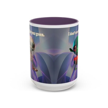 I don't care that your grey - Accent Mug (grey-pink wave)