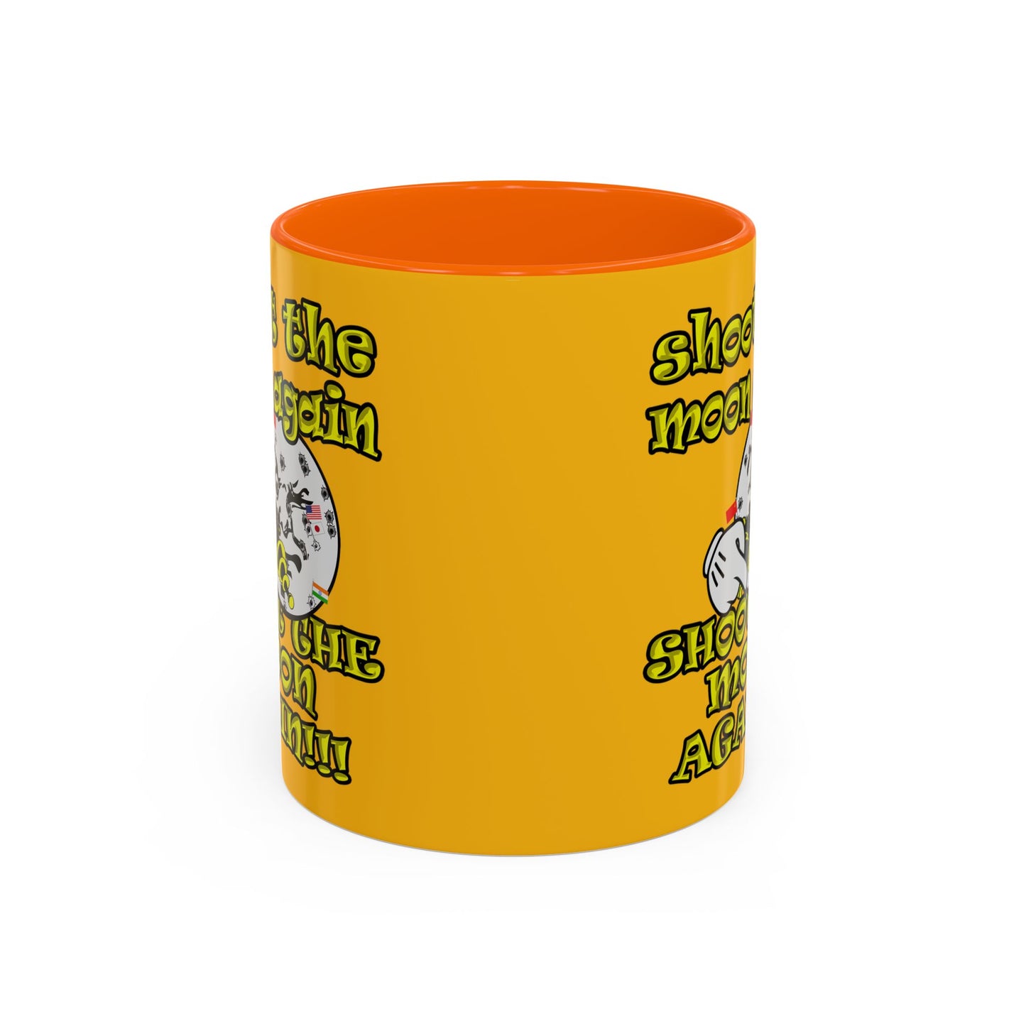 shoot the moon again - Accent Mug (yellow)