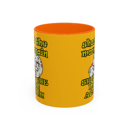 shoot the moon again - Accent Mug (yellow)