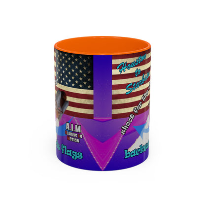 shoot for the stars - Accent Mug (purple-pink wave)