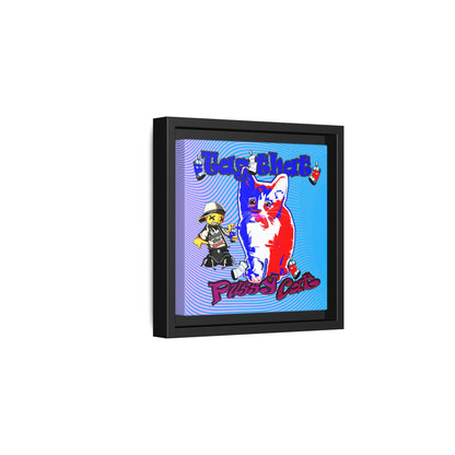 tag that - framed canvas art (light blue-purple wave)