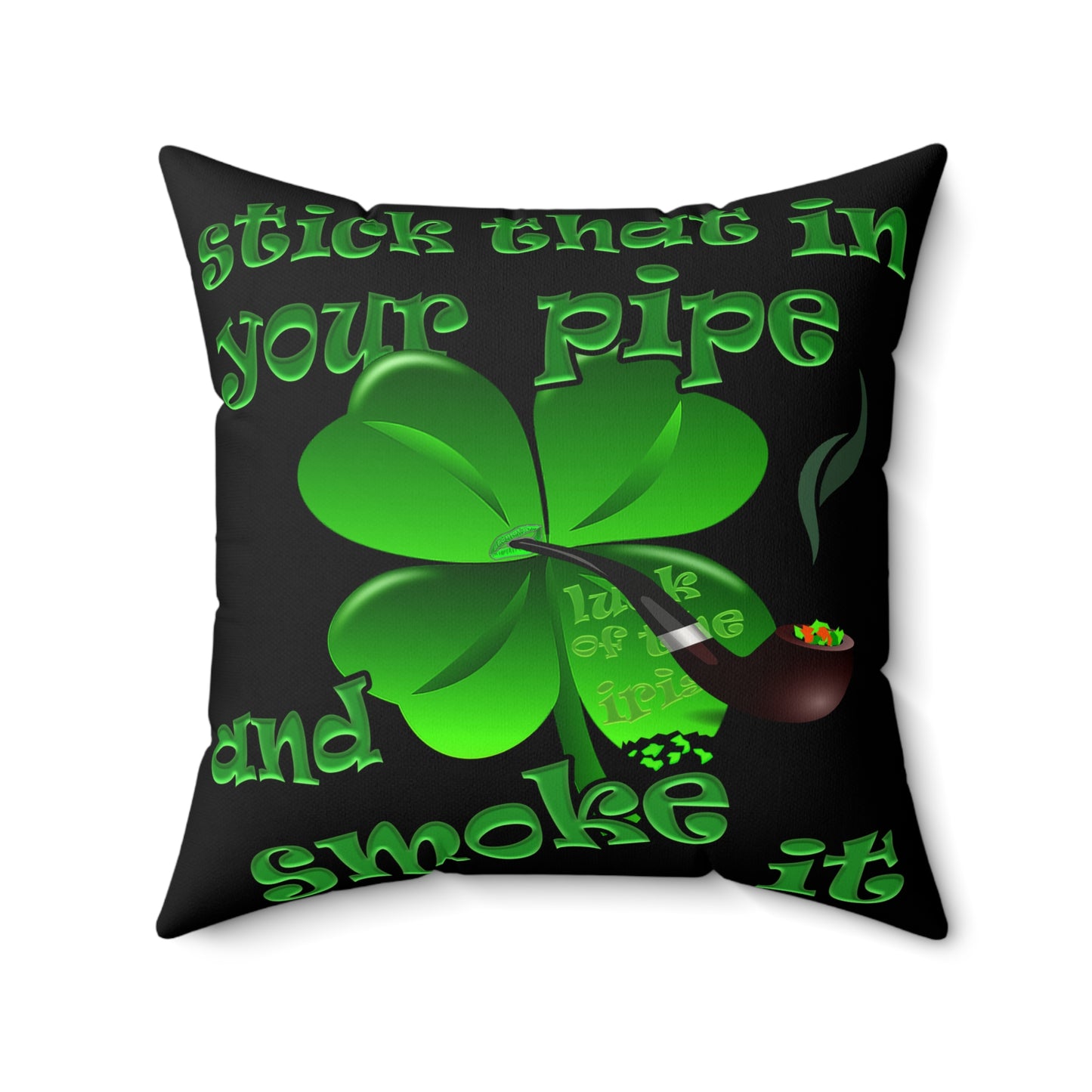 celtics logo - Faux Suede Square Pillow - (black)