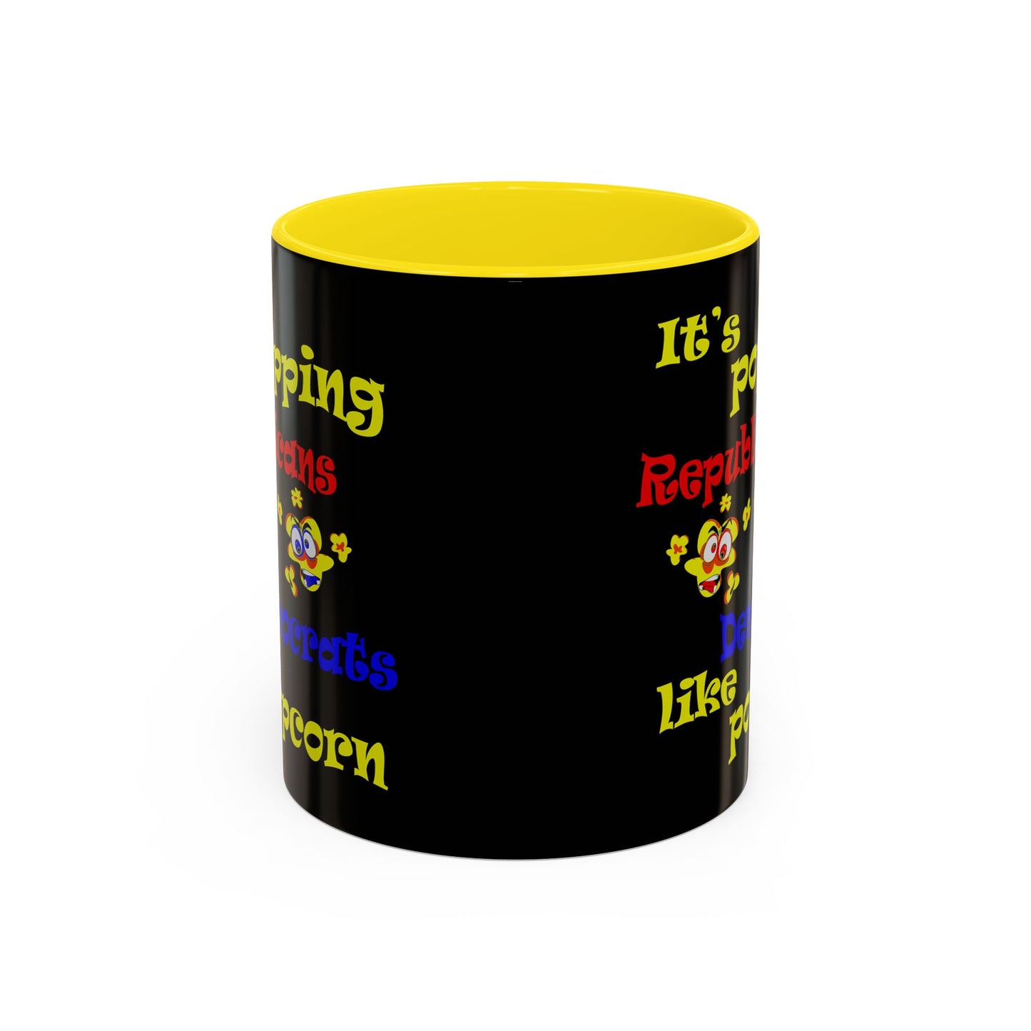 popping like popcorn - Accent Mug (black)
