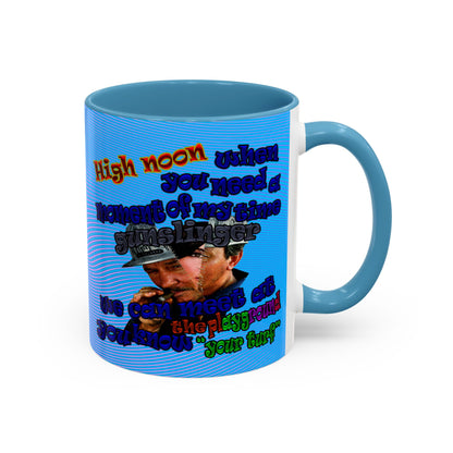 high noon - Accent Mug (light blue-purple wave)