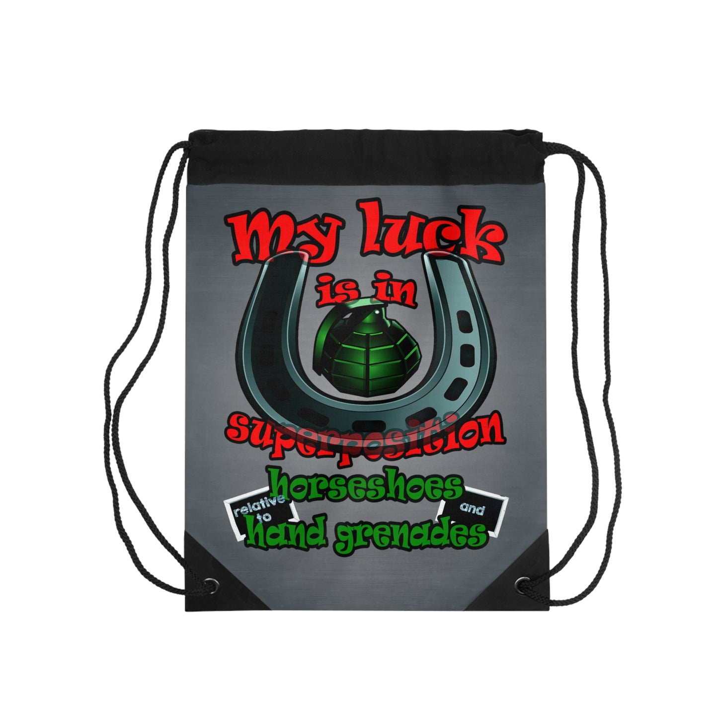 my luck - Drawstring Bag (grey-light grey)
