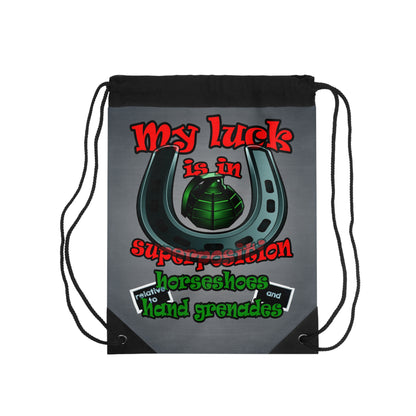 my luck - Drawstring Bag (grey-light grey)