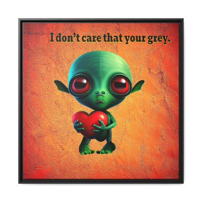 I don't care that your grey - framed canvas art (burnt orange)