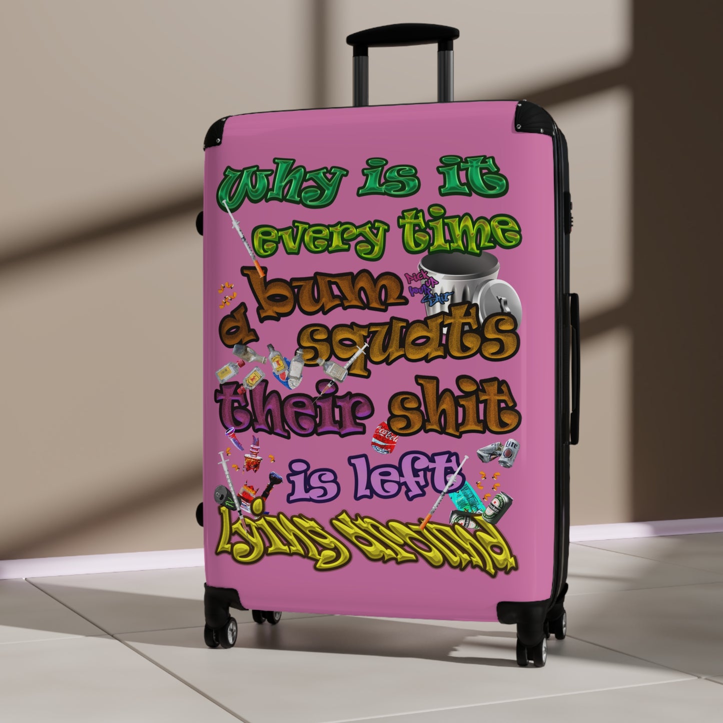 the bum's shit - Suitcase (light pink)