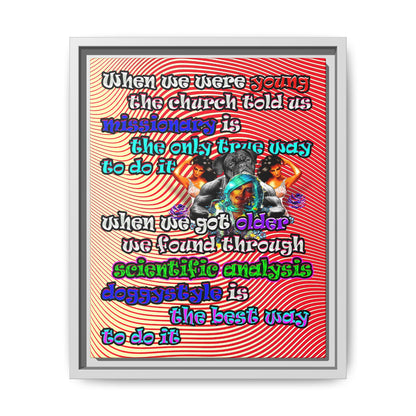 doggystyle - framed canvas art (yellow-orange wave)