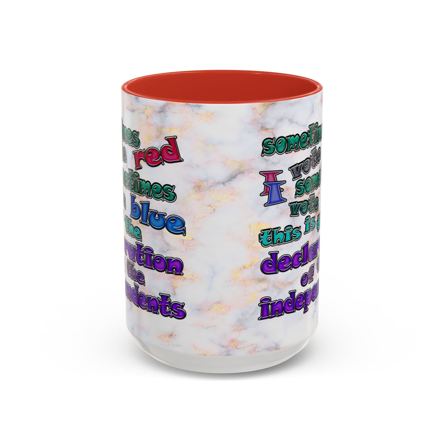 declaration of the independents - Accent Mug (white marble)