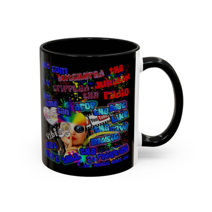 drop the beat - Accent Mug (black)