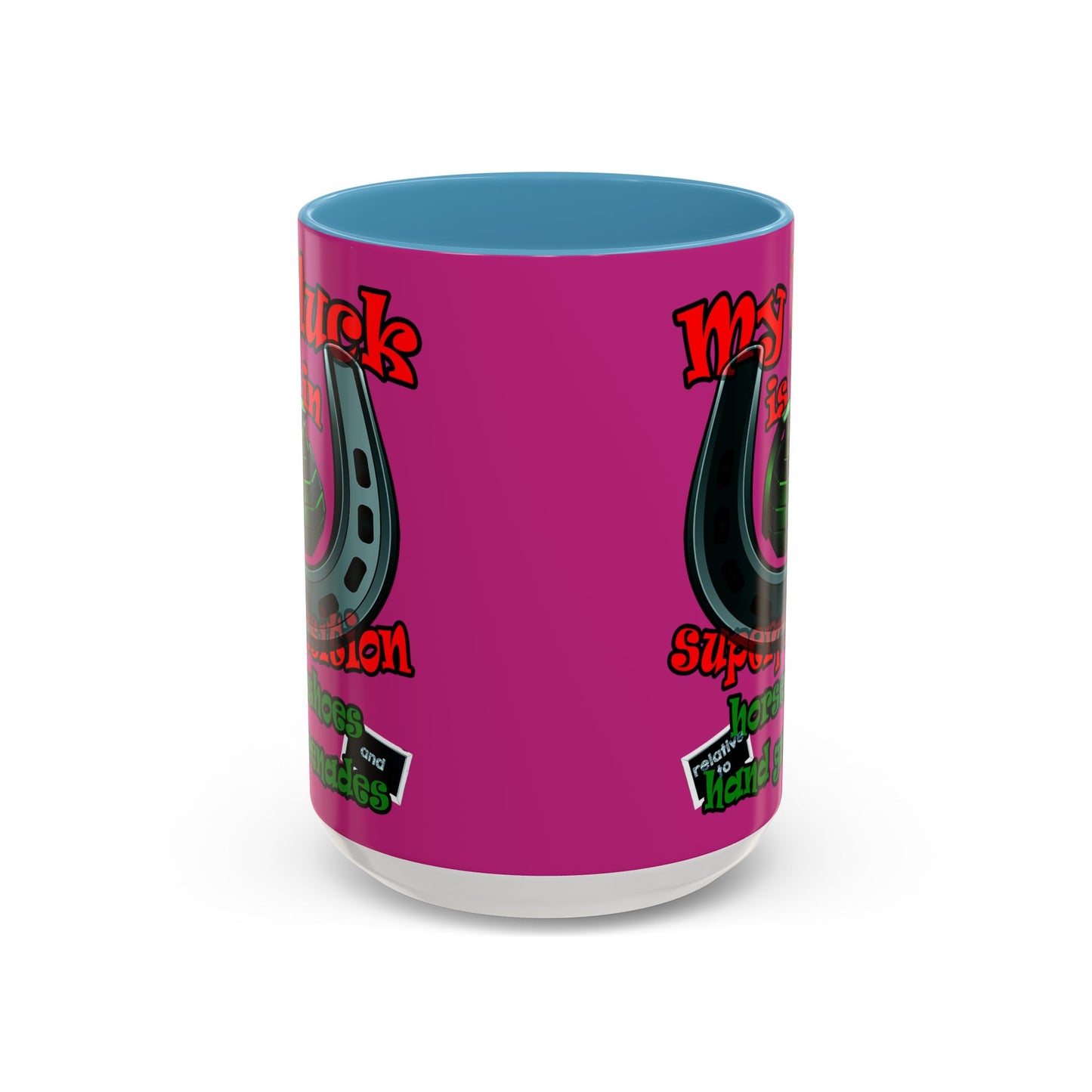 my luck - Accent Mug (pink)