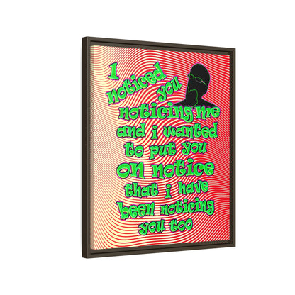 noticed you noticing - framed canvas art (yellow-orange wave)