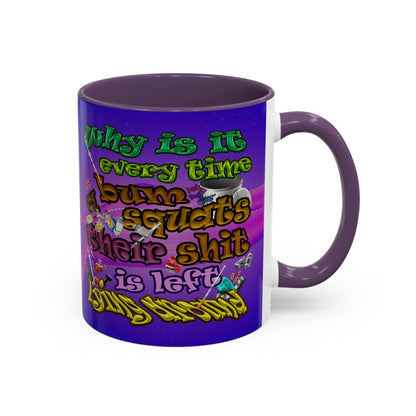 the bum's shit - Accent Mug (purple-pink wave)