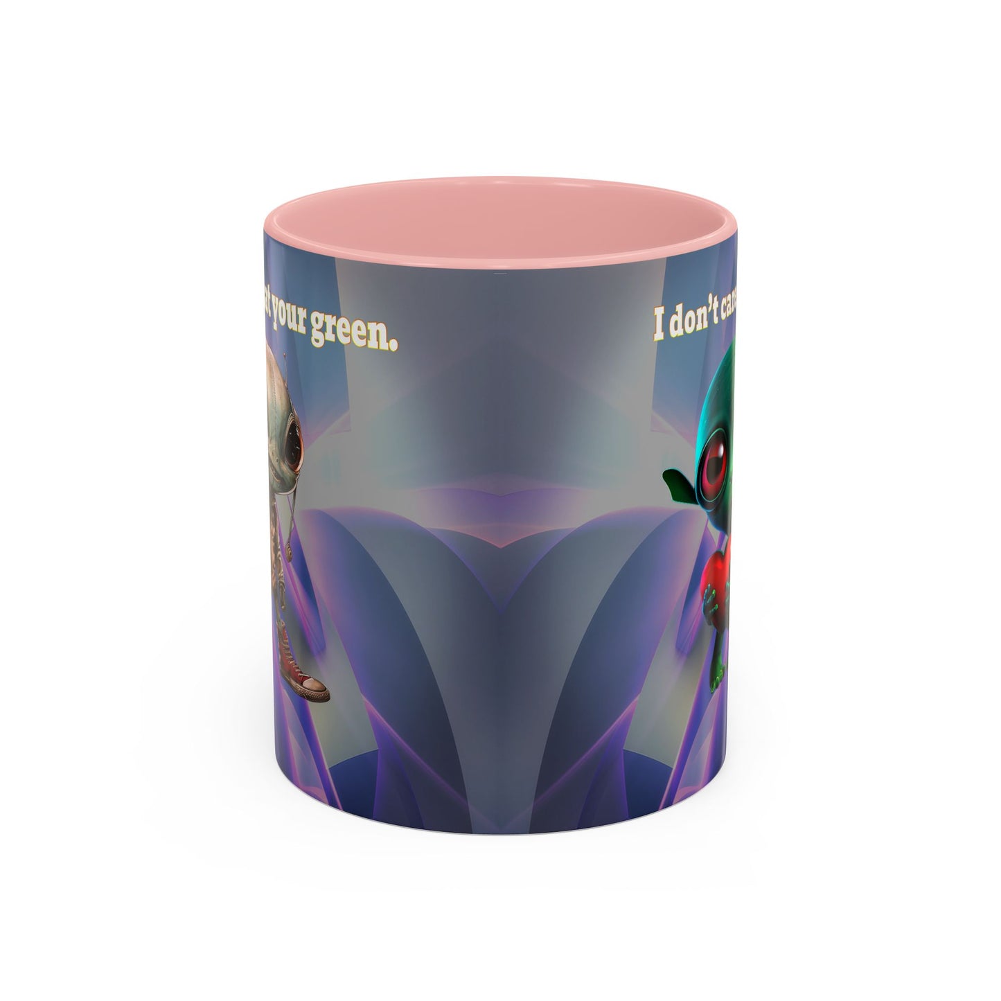 I don't care that your grey - Accent Mug (grey-pink wave)