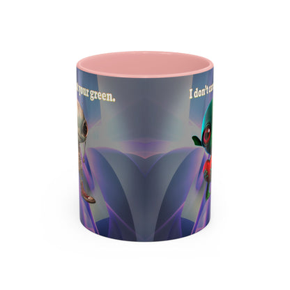 I don't care that your grey - Accent Mug (grey-pink wave)