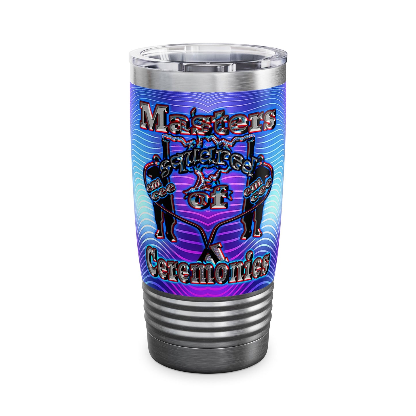 em cee squared - Ringneck Tumbler, 20oz (purple wave)