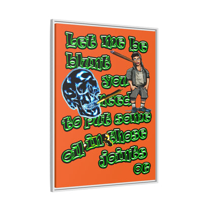 og - framed canvas art (orange)
