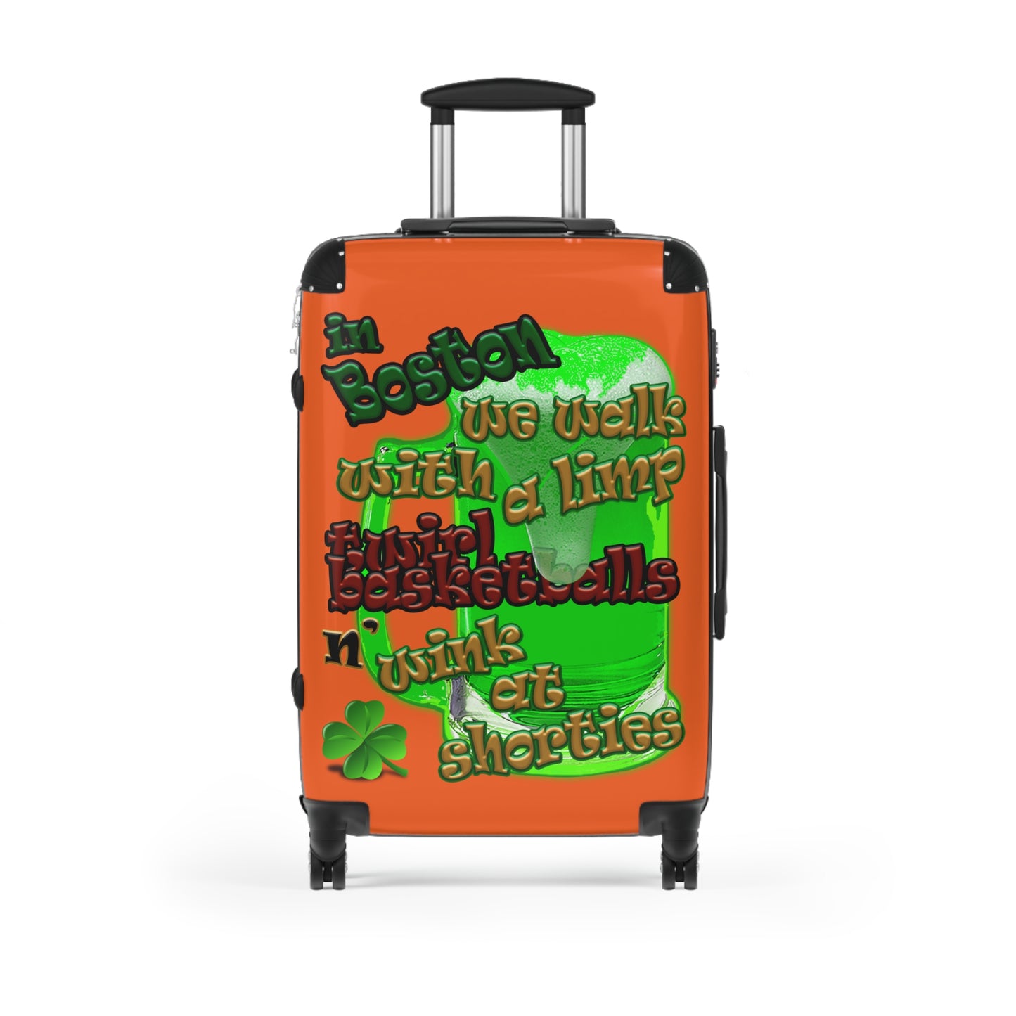 celtics logo - Suitcase (orange)