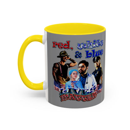 rw&b lives matter - Accent Mug (grey)