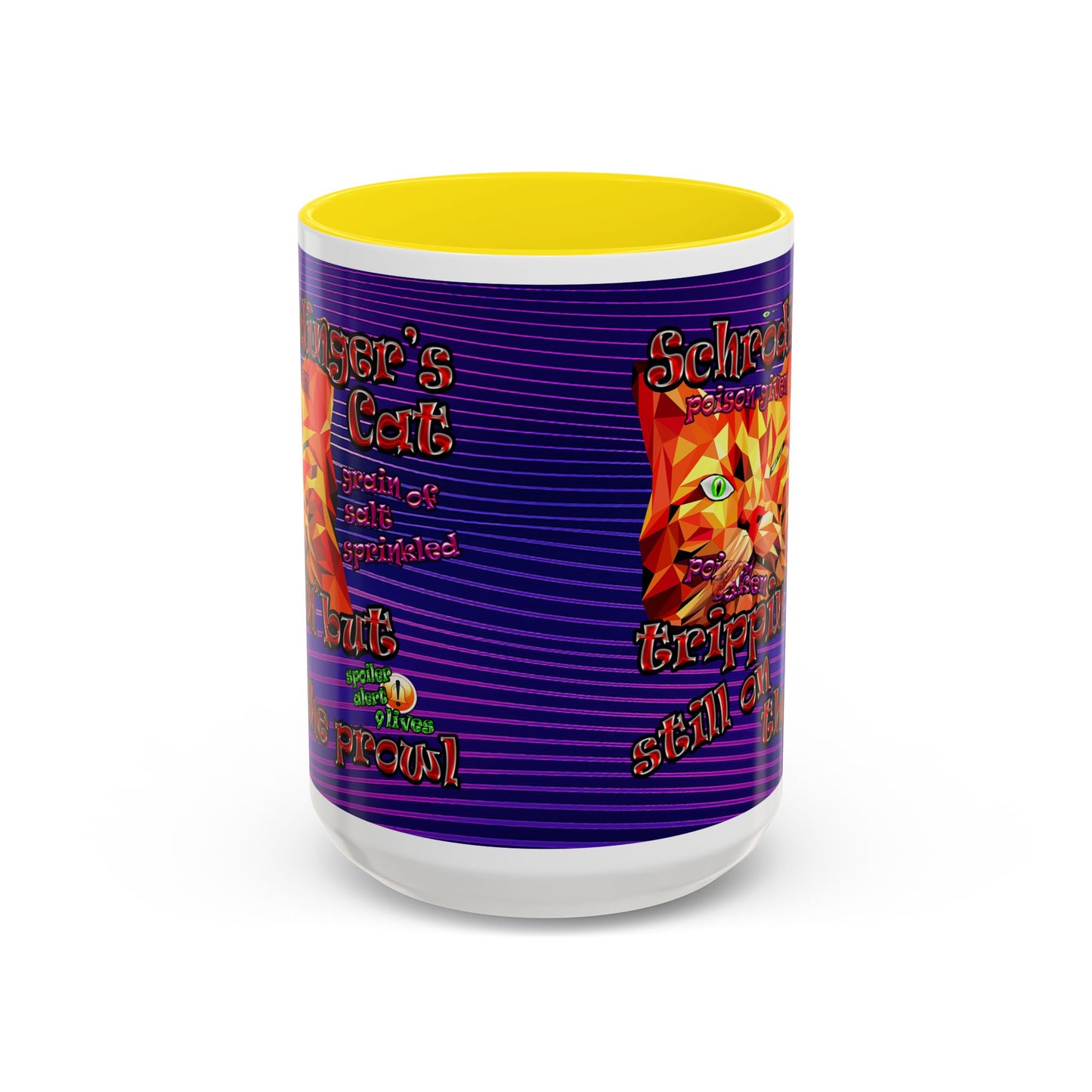 schrodinger's cat - Accent Mug (purple wave)
